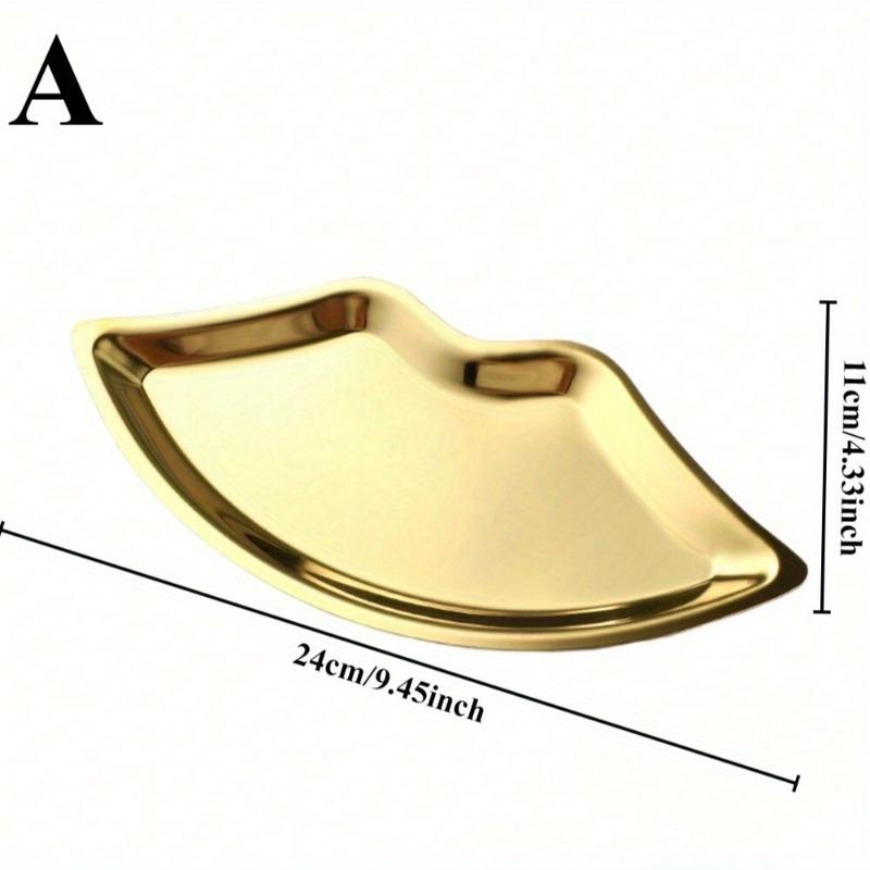 Floral Stainless Steel Bathroom Tray Decorative Organizer for Jewelry Cosmetics and Rings Modern Decor Accessory Perfect Gift