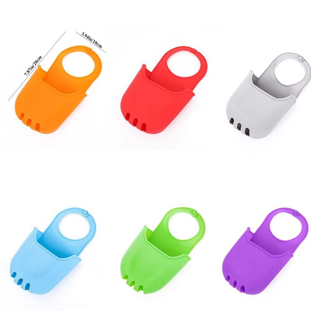 1 PCS Folding PVC Plastic Soap Dish Creative Candy Colors Sink Hanging Storage Bag Durable Faucet Sponge Holder