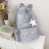 Schoolbag1011 New Korean Style Relaxed Simple Double Shoulder Backpack Japanese Style School Bag High Aesthetic Backpack for Middle and University 