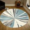 Round Orange Swirl Rug Retro Warm Gradient Curved Stripe Print Home  for Contemporary Minimalist Living Room Interior Makeover
