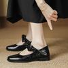 Fashion Elegant Bows Designed Shallow Mouth Single Shoes Women's 2025 Spring New Square Head Comfortable Slip On Casual Mary Jane Shoes