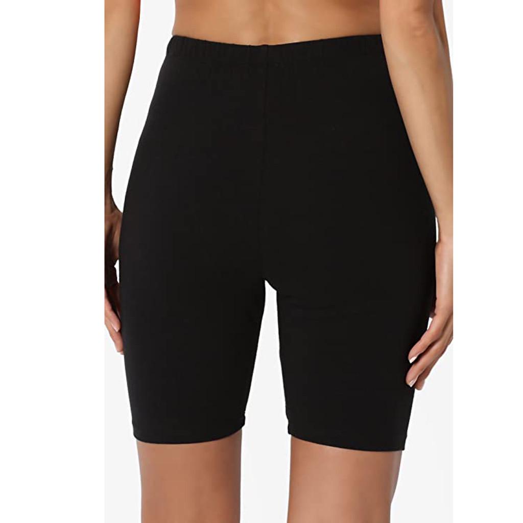 Športová joga Jednofarebné Stredná dĺžka Stehna Strečová Bavlna Spandex Vysoký Pás Aktívne Krátke Legíny