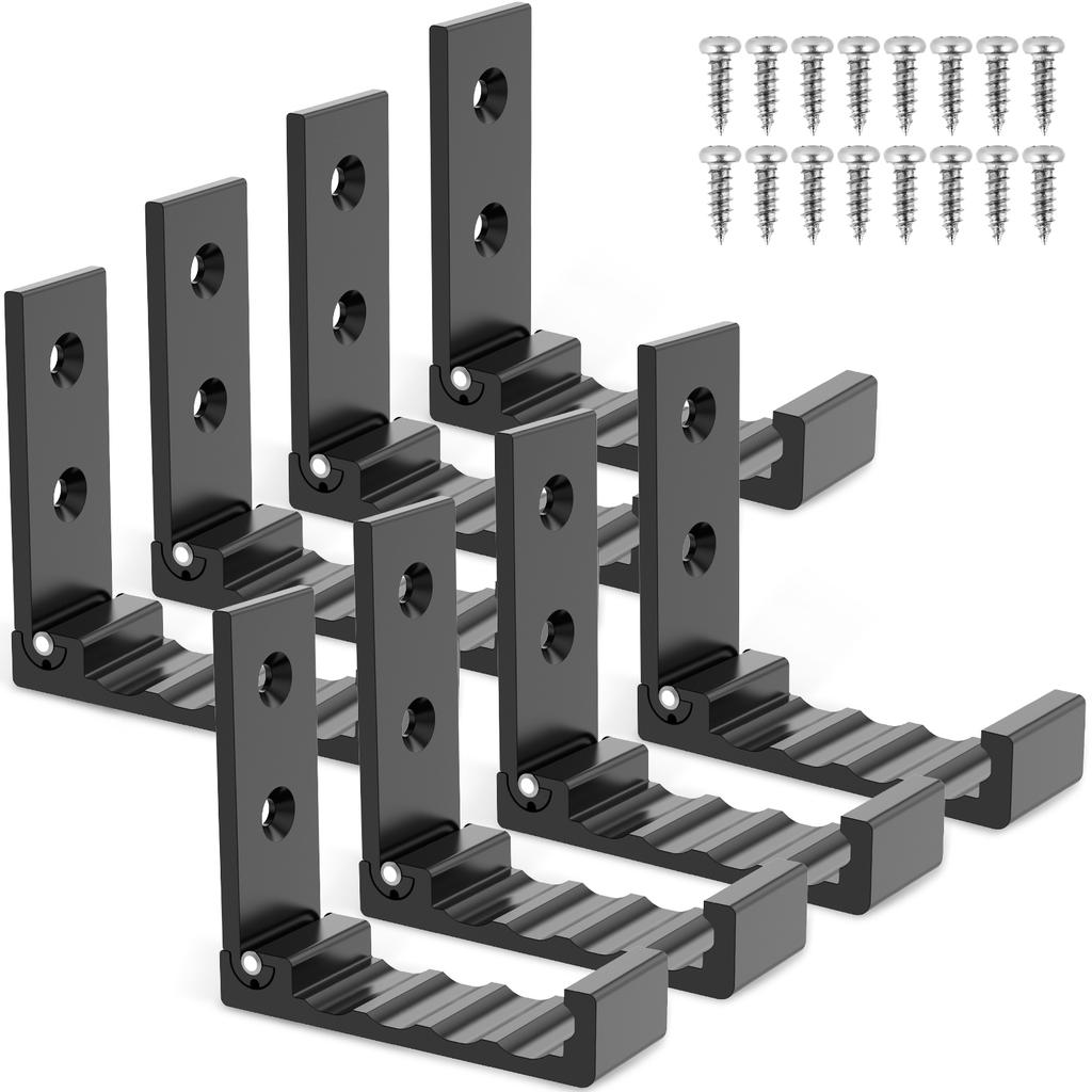 8Pcs Foldable Wall Hook Invisible Robe Towel Clothing Hooks Aluminium Bathroom Hanger Kitchen Wall Mounted Hook