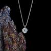 Platinum Plated Moissanite Necklace Minimalist Elegant Jewelry Women