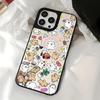 Mirror Phone Case for iPhone 15 11 13 14 for 15 16 Pro Max 12 13 16 Pro Cloud Flower and Animal Cute Style Phone Case