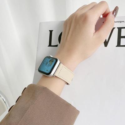 Kompatybilny skórzany pasek do zegarka dla Apple iWatch S10/8/9SE, Huawei GT, Xiaomi 89 Pro i Redmi 45 - Warstwa wierzchnia ze sprzączką z ćwiekami