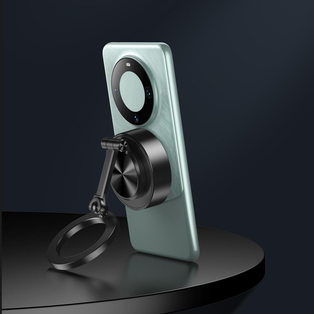 Vacuum Suction Car Phone Holder Folding Double Sided Magnetic 360 Degree Rotation Car Navigation Phone Bracket Holder Accessorie