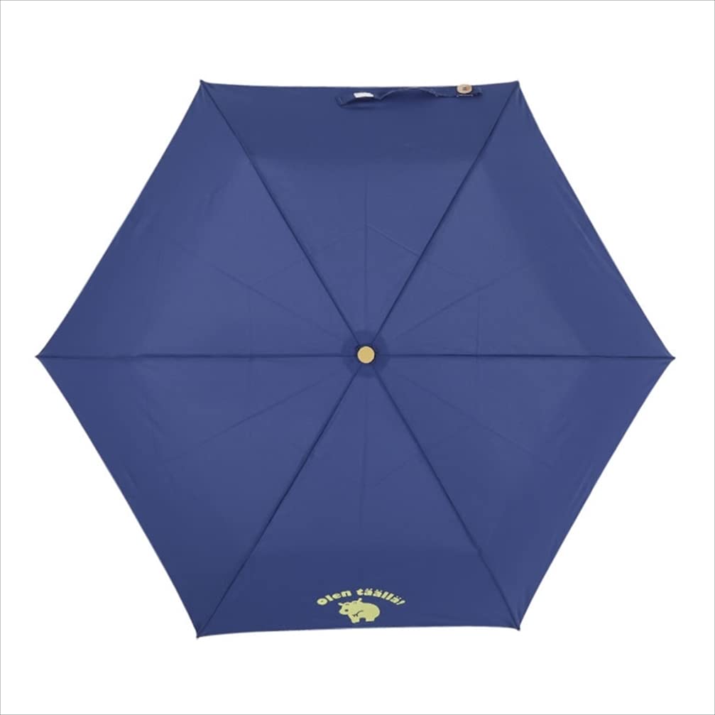 ogawa Kukkahippo Parasol Folding Umbrella Navy Blue For Both Sunny and Rainy Days UV Protection Rate and Shading Rate of Over Heat Shielding Effect