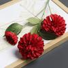 3 Heads Simulation Hydrangea Oil Painting Texture Autumn Daisy Style Artificial Flower Branch Studio Shooting Prop Long Branch