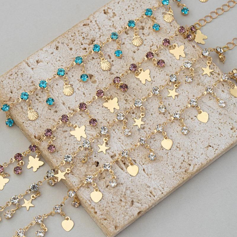 Meier Double-layered necklace with gold pattern decoration, women's easiest for matchclassy necklace