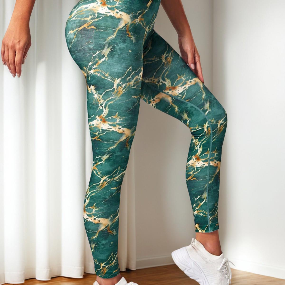 

Seamless Peach Butt Tie-Dye Yoga Leggings - Hip Lifting Fitness Pants Small