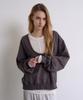 THE N:L Deep U-Neck Sweatshirt - [Charcoal]