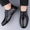 Male Casual Quality Genuine Leather Elegants Luxury Wedding Business  Lace Up Oxfords Shoes Men's Soft Sole Loafers Shoes Spring
