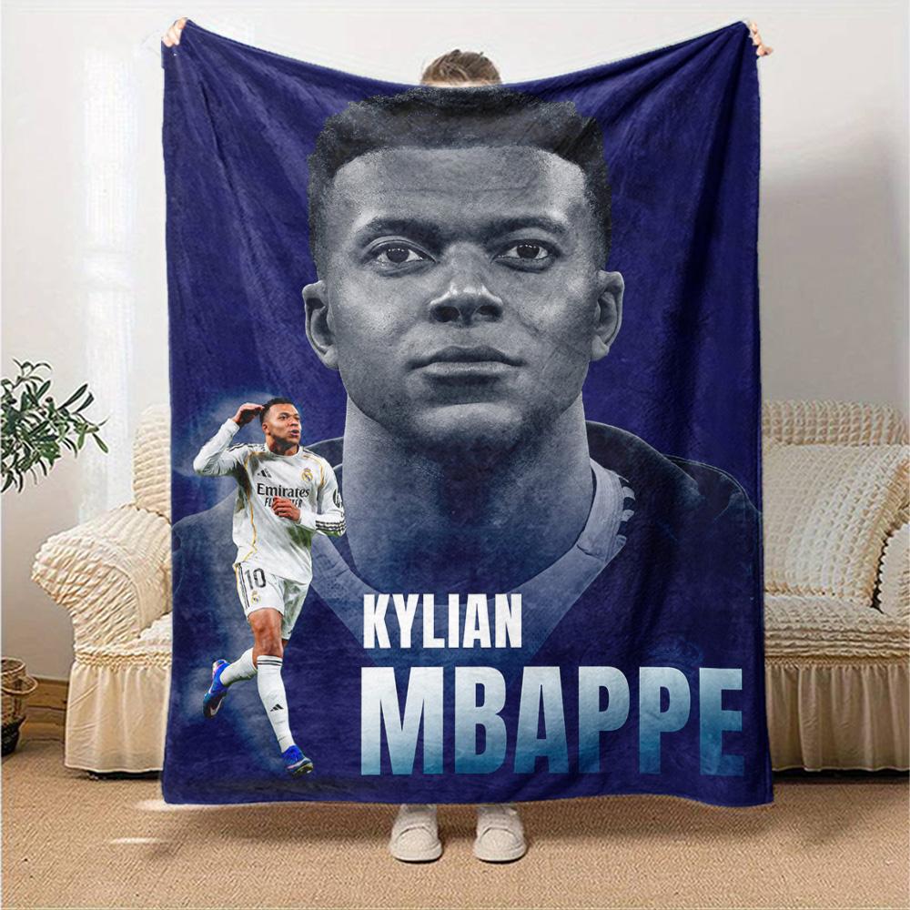 Star Player Kylian Mbappé Blanket Comfortable Great for Picnics Sofa Chair for All Occasions Warmthful Decor Birthday Christmas Gift Blanket