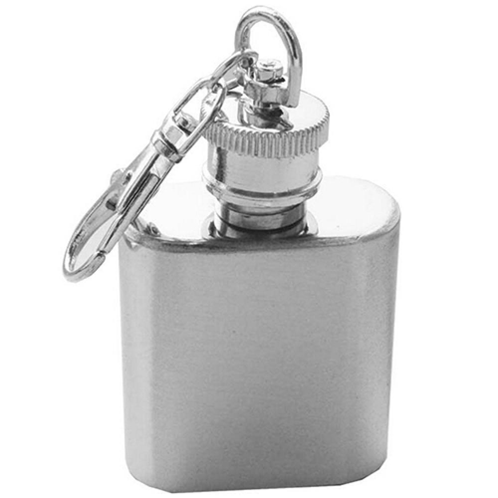 1 Oz Whiskey Wine Bottle Mini Pocket Key Chain Stainless Steel Liquor Hip Flask Screw Cap Flagon