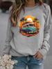 Women's Stylish Round Neck Long Sleeve Sweatshirt with Various Popular Patterns for Winter