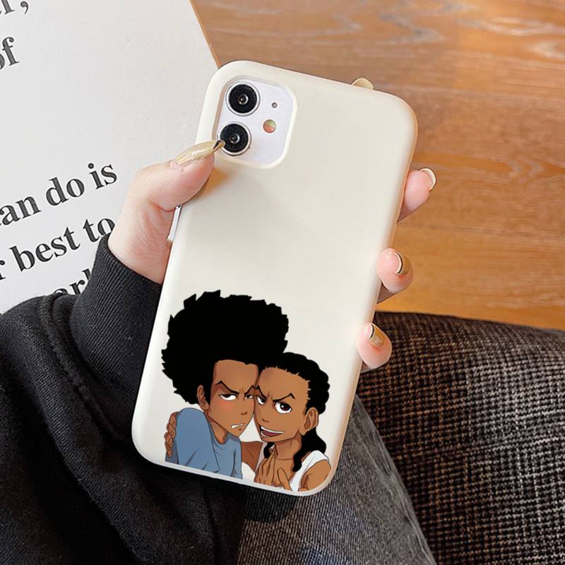 

Huey Freeman Boondocks Phone Case Soft Solid Color for iPhone 11 12 13 mini pro XS MAX 8 7 6 6S Plus X XR iphone XR