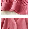French Light Luxury Lazy High-end Knitted Fashion Suit Women's Autumn and Winter Loose Long-sleeved Top + High Waist Skirt