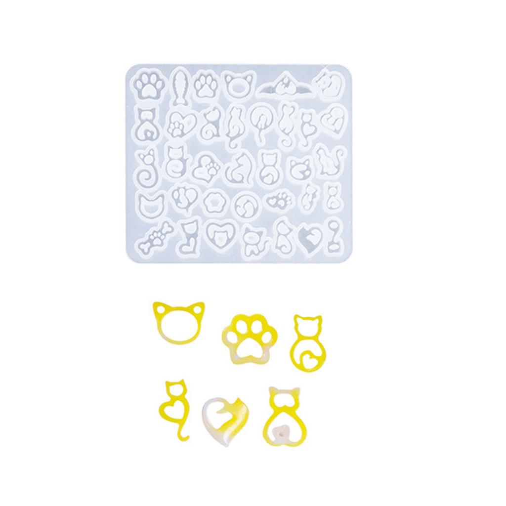 Fashionable Earring Lovely Cats Silicone Mould Set Accessory Portable for Stylish Jewelry Making Resin Casting Set