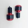 Szmsmy 7/8" Motorcycle Bar End Carbon Fiber Exterior Handle Handle - Perfect for Honda Kawasaki Suzuki Yamaha Ducati Triumph (Red)