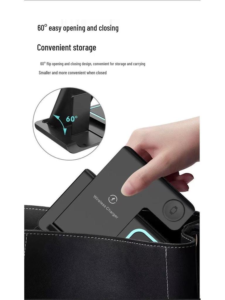 3-in-1 15W Wireless Charger: Fast Charge for Apple Phones, Watches, & Earbuds