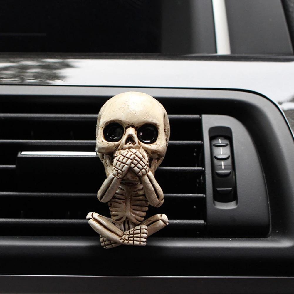 3Pcs/Set Skull Car Air Freshener Clip Creative Automobile Perfume Diffuser with Replaceable Fragrance Plug-Ins Car Decorations