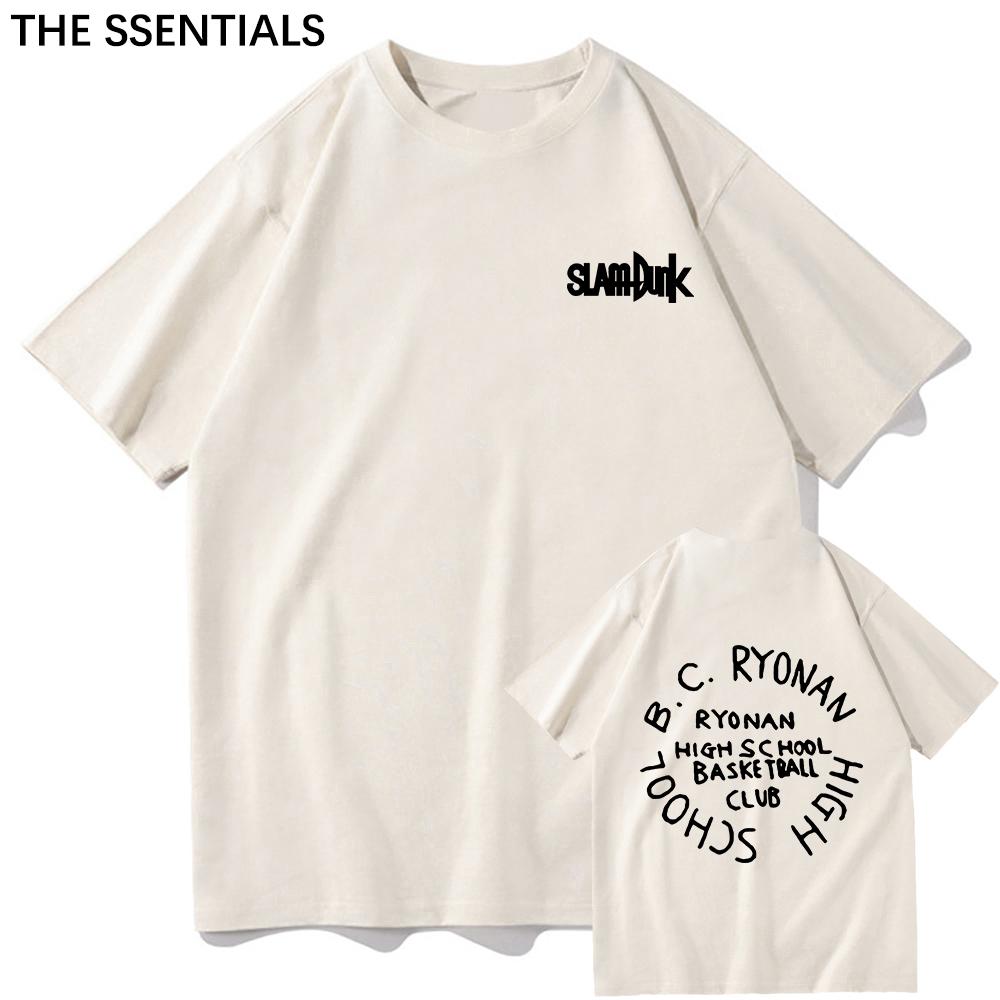 Anime Slam Dunk T Shirt Unisex /Women Harajuku Graphic Hanamichi Tshirt Unisex Unisexga Cartoon Aesthetic Letter Print Cotton Tee Shirt