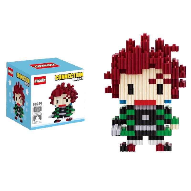 Demon Slayer Miniature Building Blocks Creative Assembled Cartoon Puzzle Toy