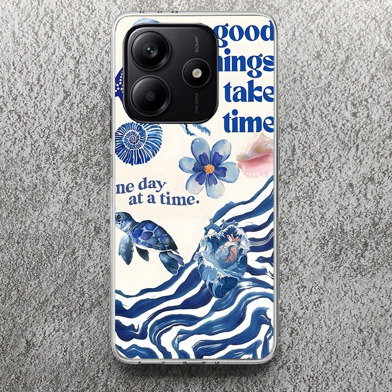 Ocean Starfish Sea Turtle Shark Phone Case For Xiaomi Redmi Note 14 14S 13 12S 12 10 10S 11 Pro Plus 11S 11E 11T 9 9S Soft Silic