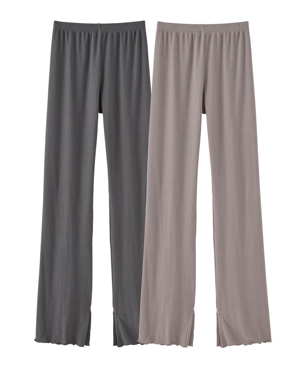 

Nissen Леггинсы/Леггинсы со штрипками, Свободный крой в рубчик, Ниже цвета греж и древесного угля, Размеры Женские, 2 пары, Леггинсы, До колена, Серый, L-LL