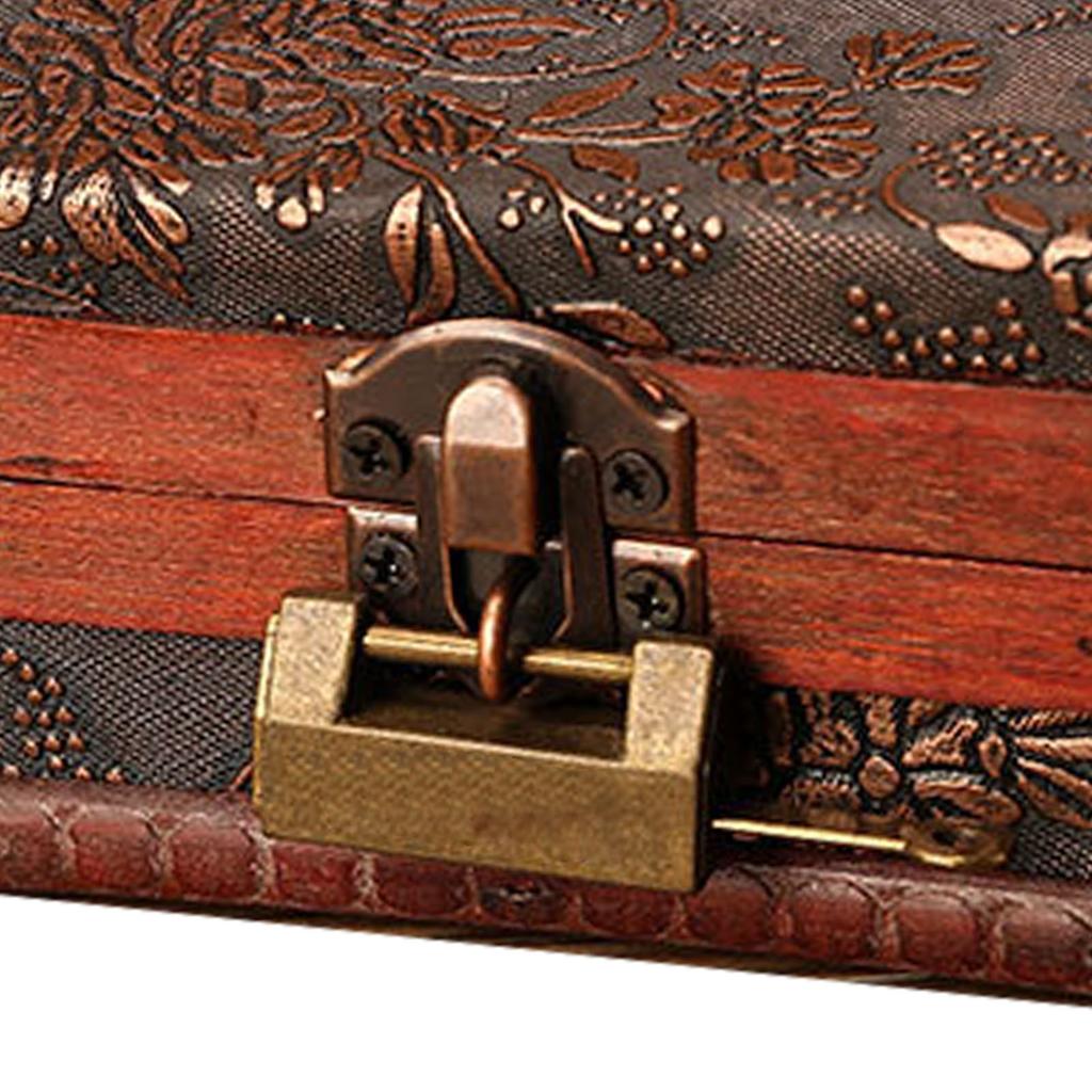 Holz Schmuckschatulle Vintage Elegant Halskette Armband Schatztruhe Aufbewahrungsbox Organizer Dekoration Rote Traube