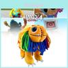 Yarnaby Plush Bobbi Colorful Lion Stuffed Animal Toy With Pp Cotton Filling For Kids