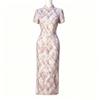 New Chinese Dress High-end Celebrity Retro Jacquard Purple Improved Cheongsam Temperament Dress Sexy Hip Skirt