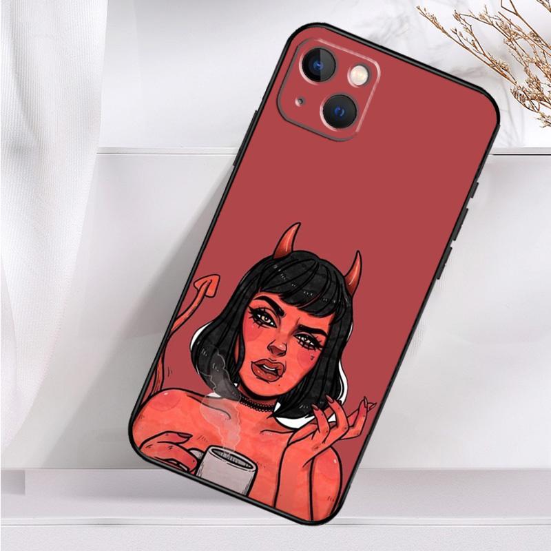 Devil Woman Shockproof Case For iPhone 17 15 16 Pro Max 11 14 Plus 12 13 Mini 16e 17 Air Phone Cover