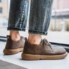 Men’s Retro Short Boots Shoes Fashion Casual Driving Shoes Black Brown Wide Head Shoes Plus Size