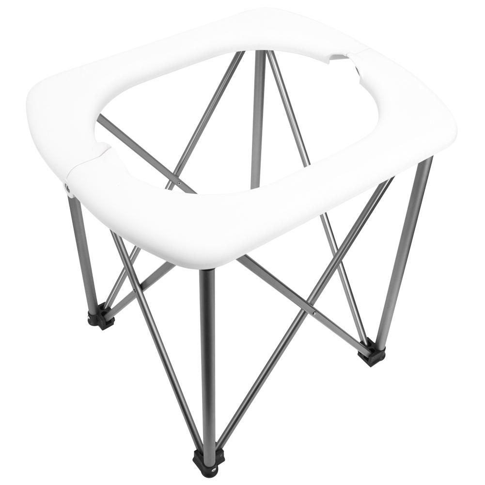 BRS94 1PCS Metal Portable Multi Functional Folding Emergency Mobile Seat Toilet for Outdoor