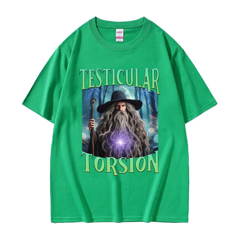 Shadow Wizard Funny T Shirt Testicular Torsion Meme Graphic Tee Shirt Men Women Retro Gothic Oversized Short Sleeve Tshirt Tops