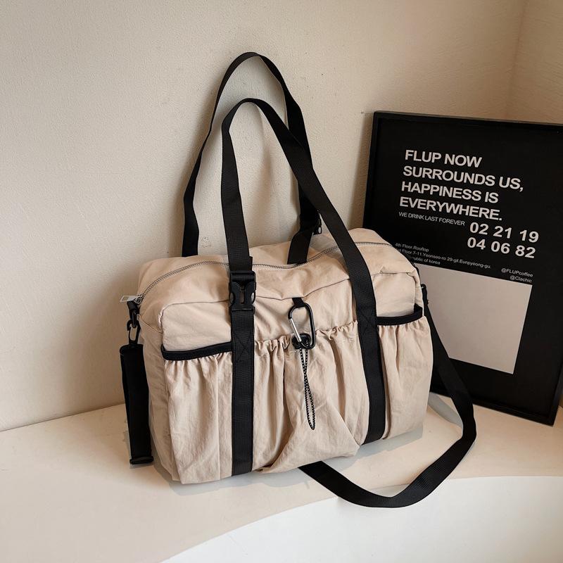 Popular New Large Capacity Bag Women's Fresh Casual Shoulder Travel Bag Simple Fashion Texture Portable Tote Bag