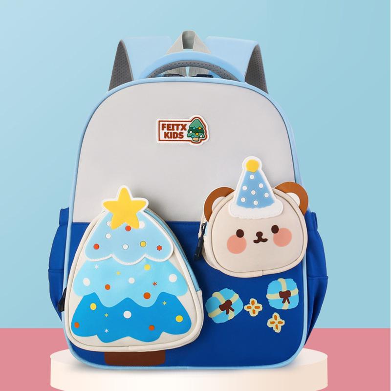 School Bag New Love Versatile Children's Bag Color Matching Backpack First Grade Large Capacity