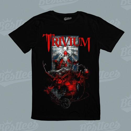Popular Trivium Trash Metal Heavy Rock N Roll Band American Music T-shirt S разноцветный
