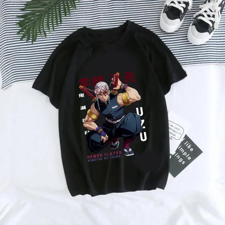 Japanisches Anime Demon Slayer T-Shirt für Damen Kimetsu No Yaiba Nezuko T-Shirt Weiblich Tanjirou Kamado Grafik y2k Kleidung Oberteile