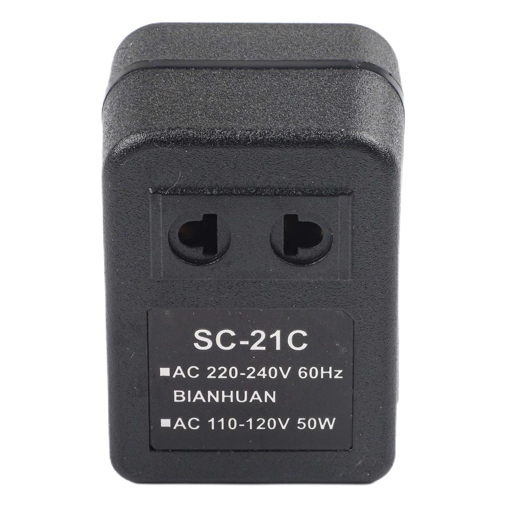 Vielseitiger Abwärtsspannungswandler-Adapter 50W für US AC 220V auf 110V Kompatibel mit verschiedenen Elektrogeräten