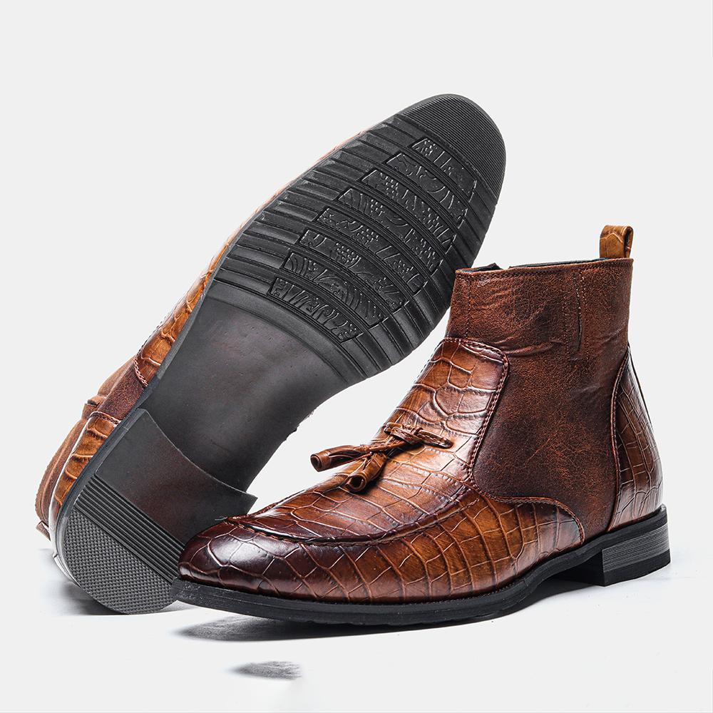 Botas de cuero para hombre 40 ~ 46 Botines cómodos de primavera comprar a  buen precio — entrega gratuita, reseñas reales con fotos — Joom