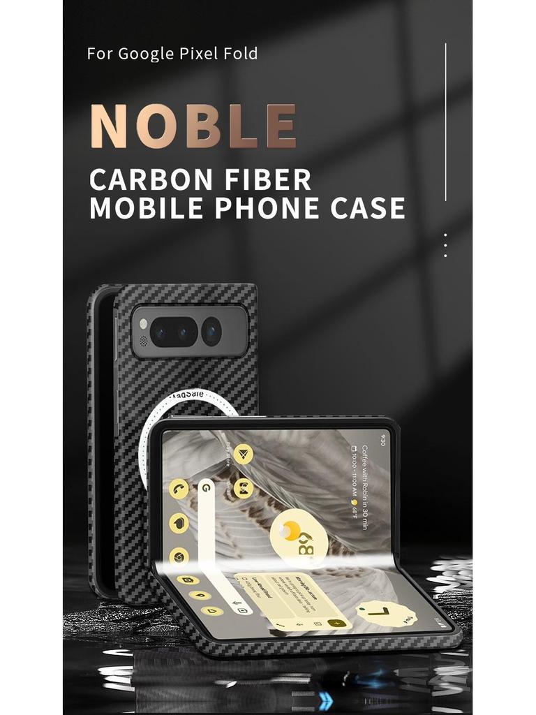 Google Pixel Fold Carbon Fiber Pattern Wireless Charging Case
