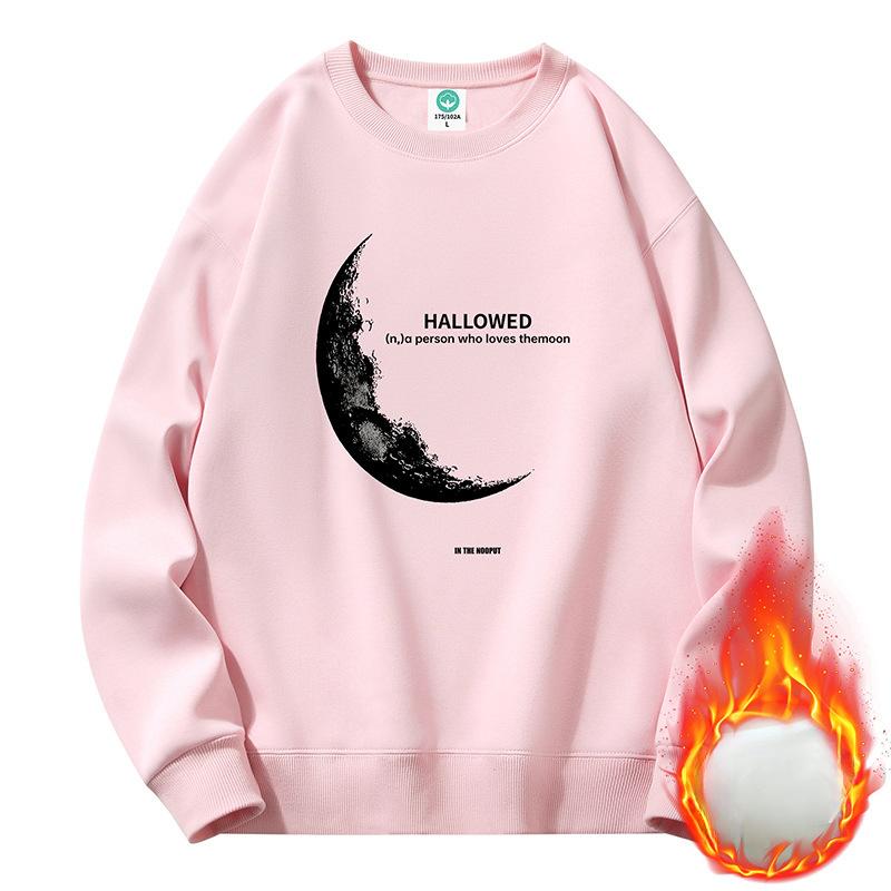 

Осенне-зимний мужской свитер, свободный флисовый утолщенный пуловер, подростковый студенческий свитер с круглым вырезом, универсальная нижняя рубашка 5XL розовый