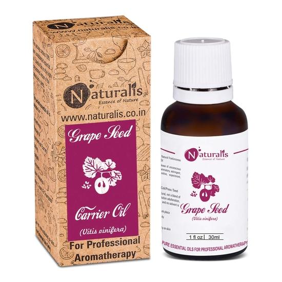 

Naturalis Essence Of Nature Cold Pressed Grapeseed Oil 100% Pure And Natural Carrier Oil, Grape Seed Oil For Skin And Hair - 30Ml 30ML