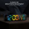 LED Digital Alarm Clock Snooze Temperature Date Display USB Desktop Strip Mirror LED Clocks for Living Room Decoration
