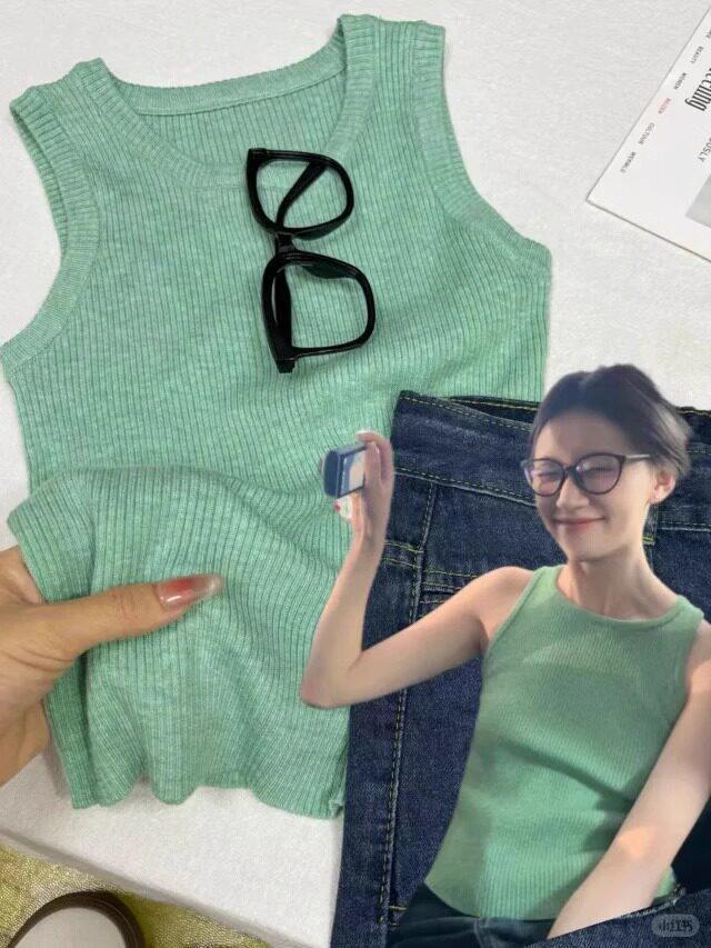 

Women s Yellow Slimming Knitted Vest - Stylish Sleeveless Camisole for Spring & Summer to Cover Underarm Area. One Size Fits 80-140 lbs