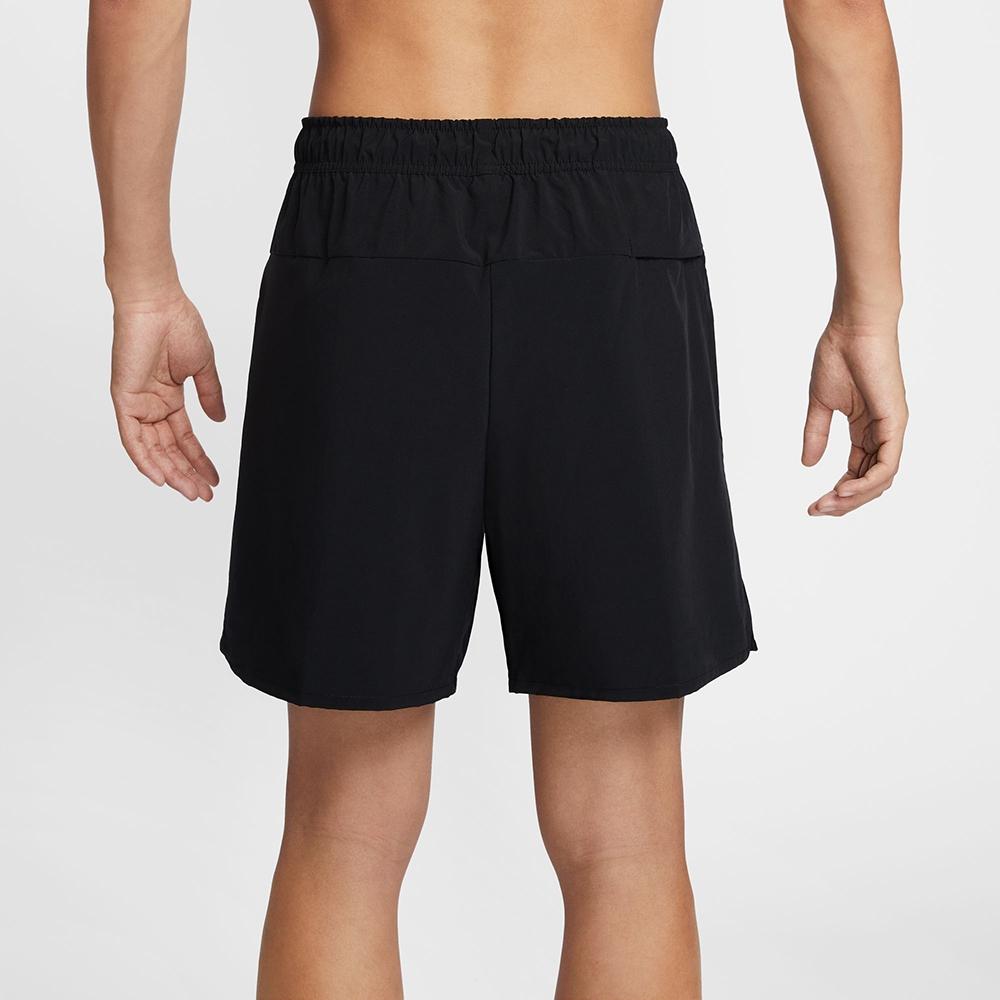 Nike Dri-Fit Unlimited Logo Print Mid-Rise Elastischer Bund Lässige Shorts Herrenshorts Schwarz FV9895010