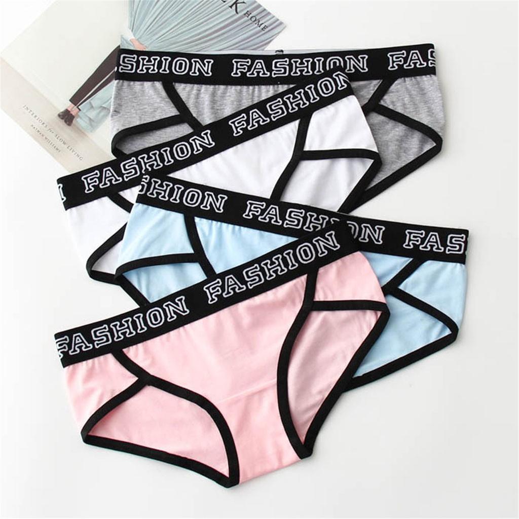 Cotton Plus Size Thong New Fashion Sexy G-string Lingerie Underwear 5PCS